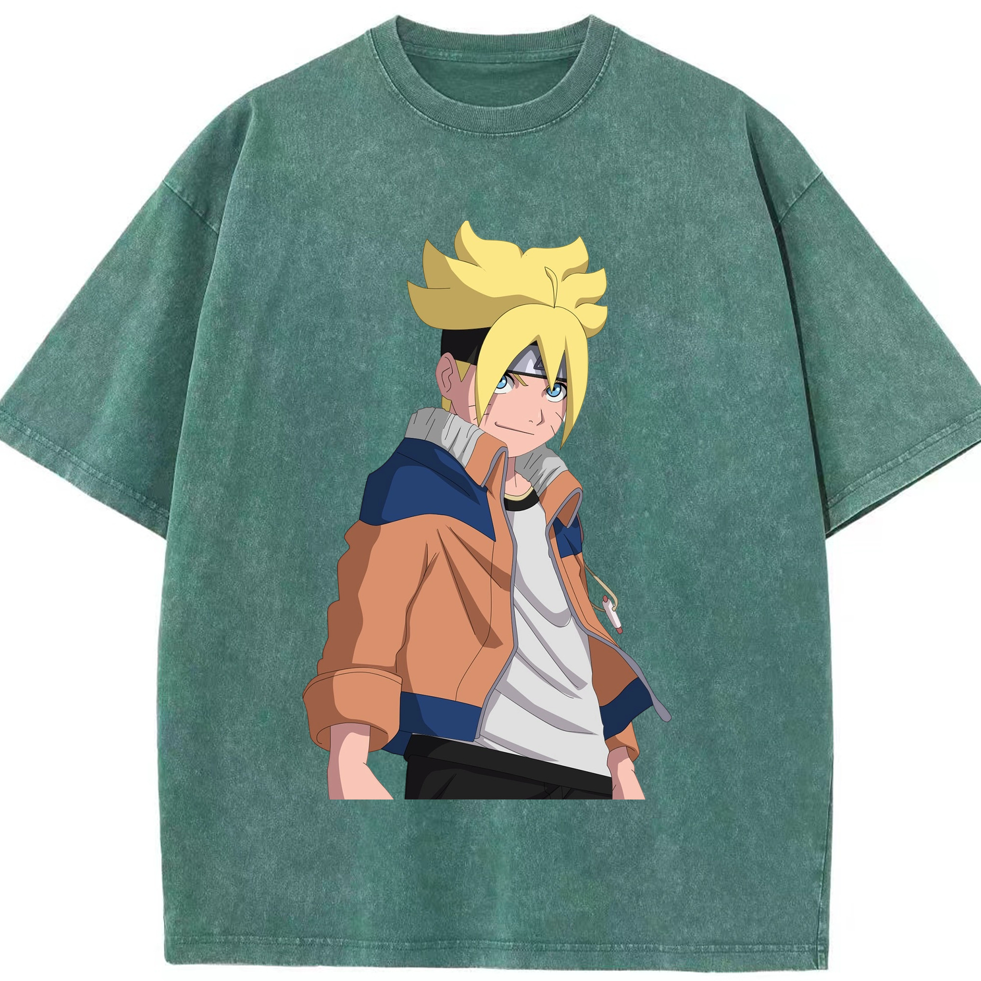 （画像用） NARUTO -ナルト- うずまき ナルト Uzumaki Naruto 綿100% ヴィンテージ風 半袖Tシャツ（フロントプリント）